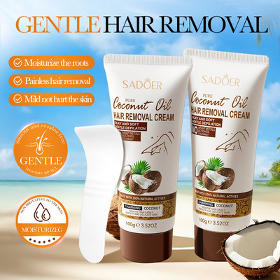 Full SADOER pure coconut oil hair removal cream for clean a