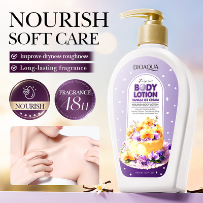 BIOAOUA Vanilla Ice Cream Cake Nourishing Body Milk for Aut