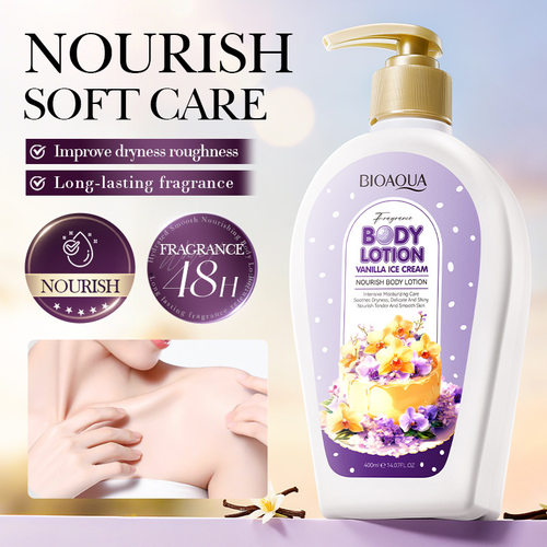 BIOAOUA Vanilla Ice Cream Cake Nourishing Body Milk for Aut