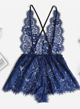 One-piece pajamas Lace sexy suspender skirt erotic lingerie