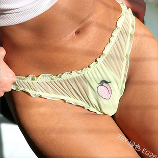 Sexy Waist Ladies Briefs Low Mesh Panties Trim Lace Sheer