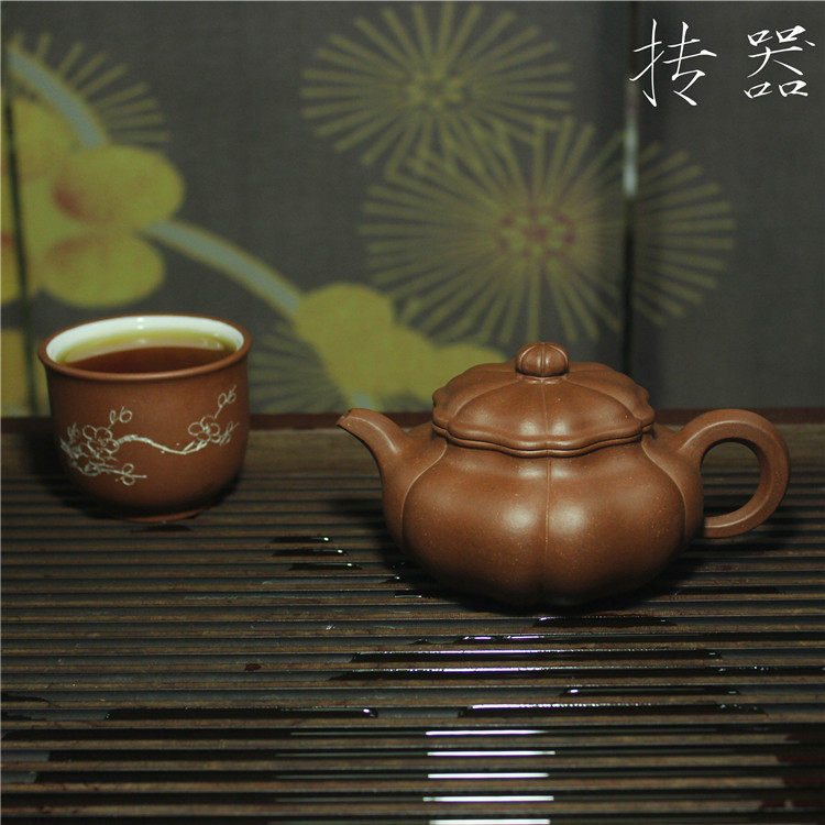 抟器 宜兴原矿紫砂壶茶壶 摹古葵仿古 四号井底槽清纯手制 260cc