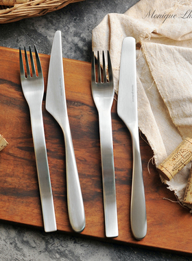 正餐牛排刀叉/zaka混搭18-10不锈钢西餐具/nw简约哑光/出口超值