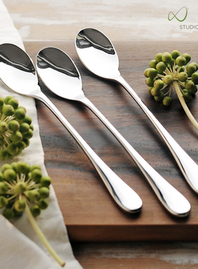 浅口平勺/SW果酱涂抹勺/长柄异形勺/304不锈钢/Taster Menu Spoon