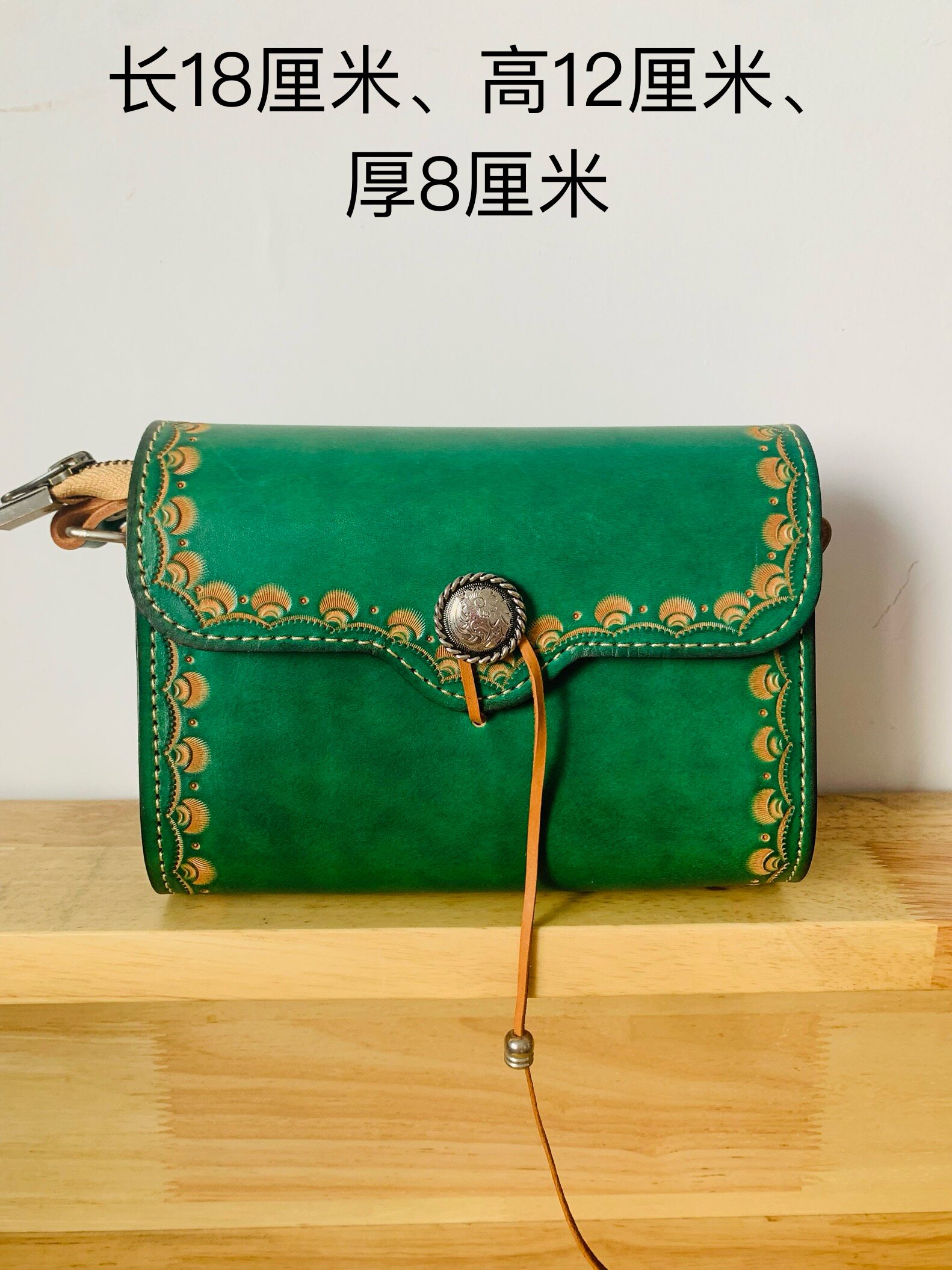 原创手工制作复古做旧牛皮包手拿包斜挎包头层牛皮