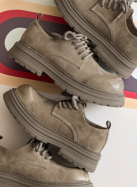 低帮马丁靴男士春季透气厚底英伦风情侣款黑色 灰色 黄色