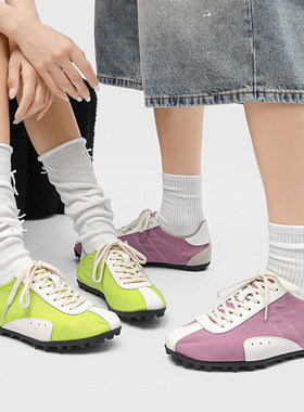 休闲潮鞋阿甘鞋夏季男士德训鞋紫色 天蓝色 苹果绿