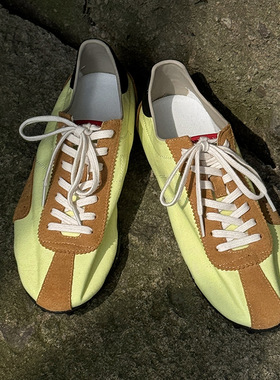 复古德训轻便软底运动休闲阿甘鞋时尚百搭潮流情侣款绿色