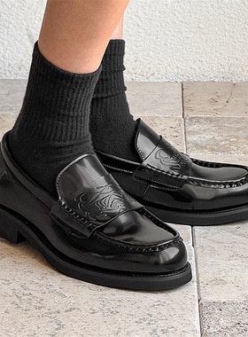 乐福鞋复古英伦风休闲鞋潮款通勤皮鞋一脚蹬德比鞋情侣款