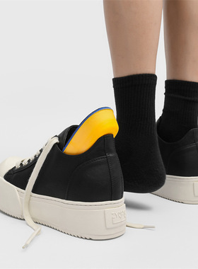 FDCP品牌大头德比鞋厚底休闲板鞋百搭通勤情侣内增高黑色