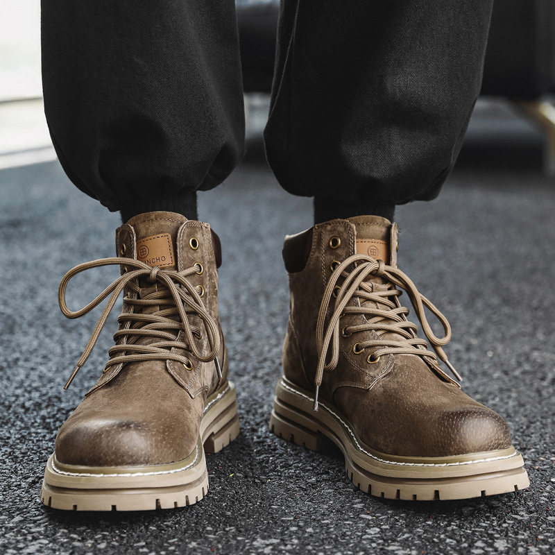 内马丁靴女厚底情侣款大黄靴机车户外工装短靴