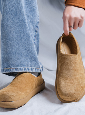 懒人厚底半包博肯休闲面包鞋居家室内室外一脚蹬