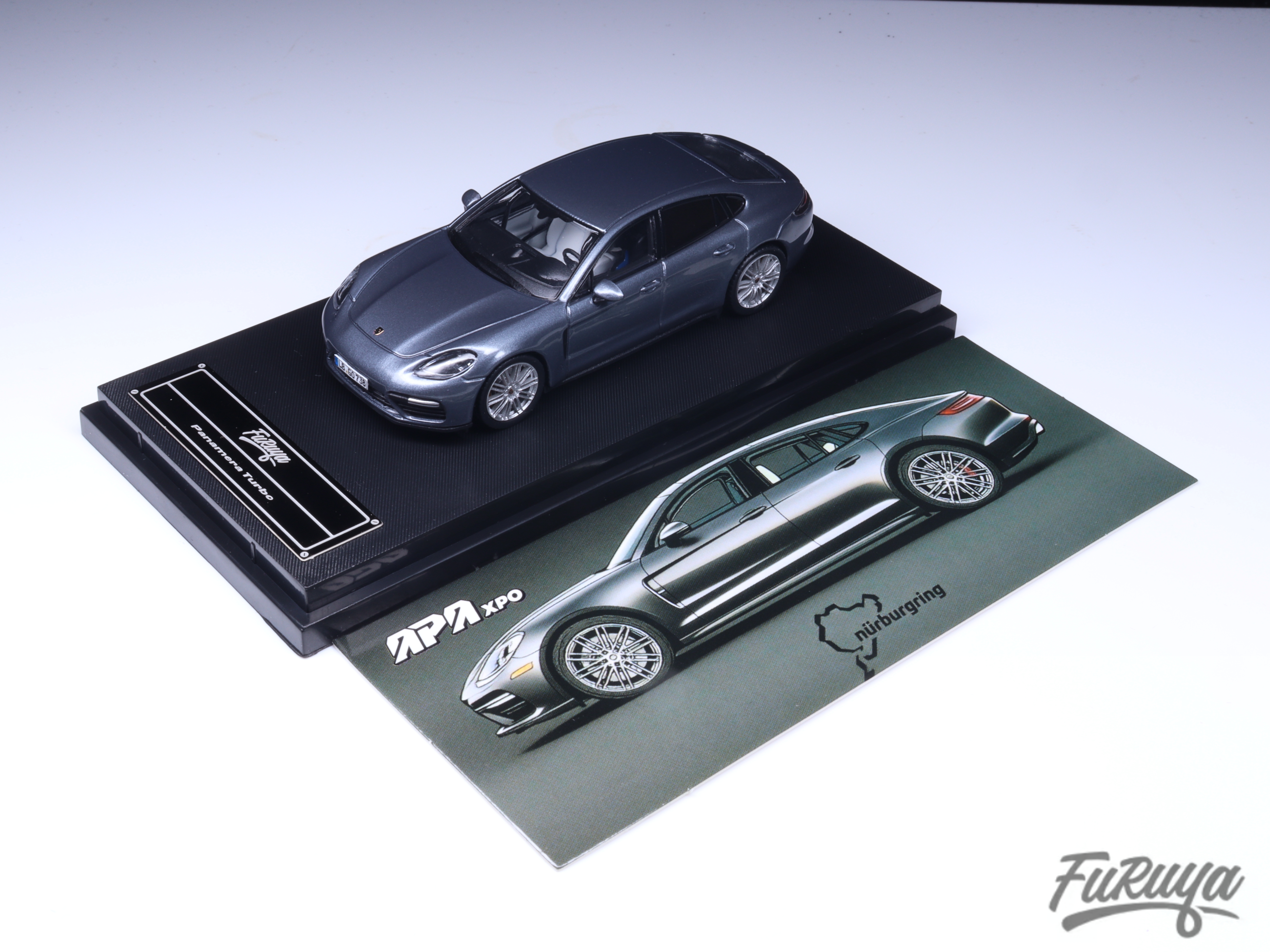 Furuya 1:64 帕拉梅拉 turbo 971 纽北版 火山灰定制款 汽车模型