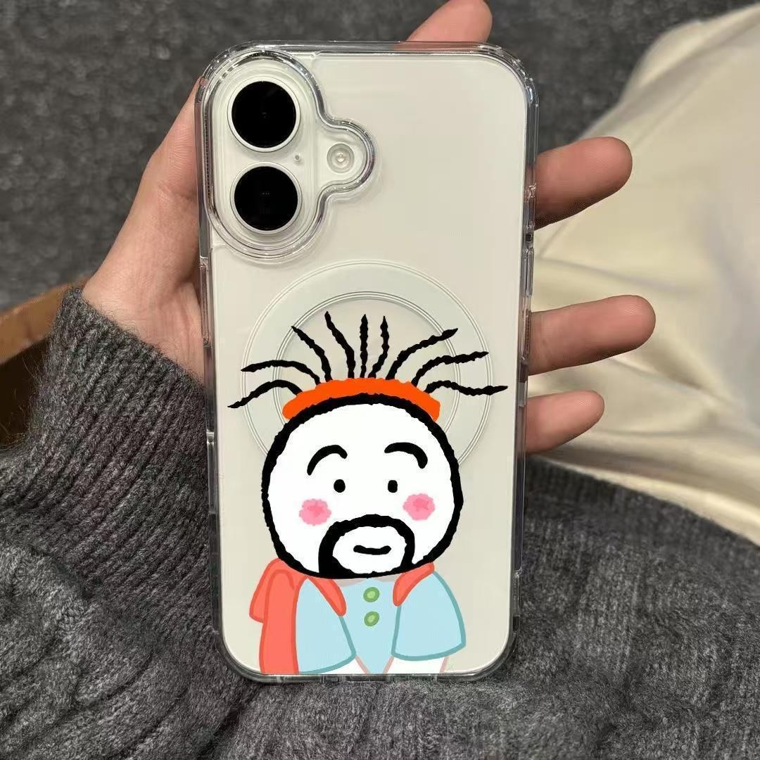 2025抽象小人适用于苹果17手机壳iPhone16PROMAX爆款15硬壳14小众