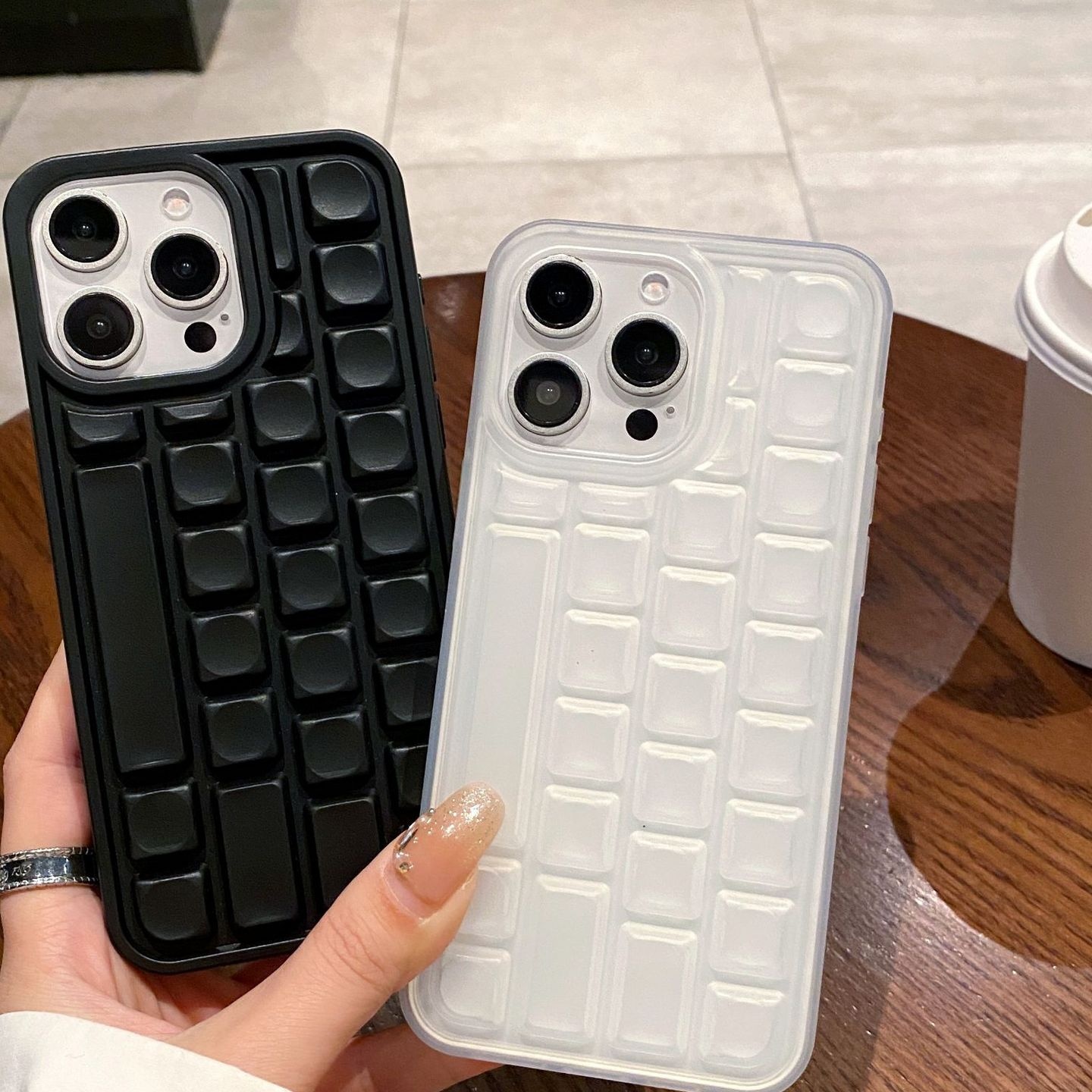 2025新款适用iphone16PRO立体键盘格手机壳苹果11/15创意防摔软