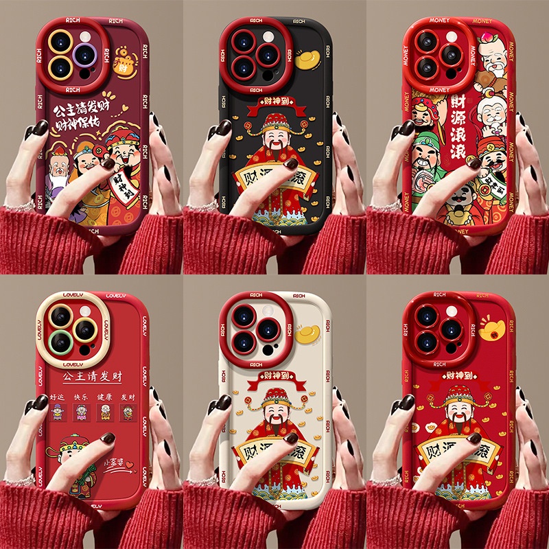 2025适用于苹果17手机壳新年13女iPhone16promax红色14pro