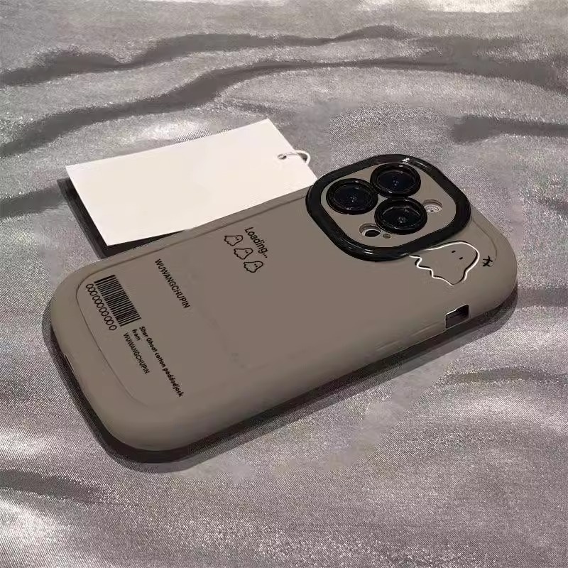 2025简约小幽灵适用苹果17全包手机壳iPhone14pro泡芙13全包12防