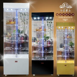 高档人参燕窝旋转展示柜 茶叶陈列柜鹿茸货架 商场亚克力海参展柜