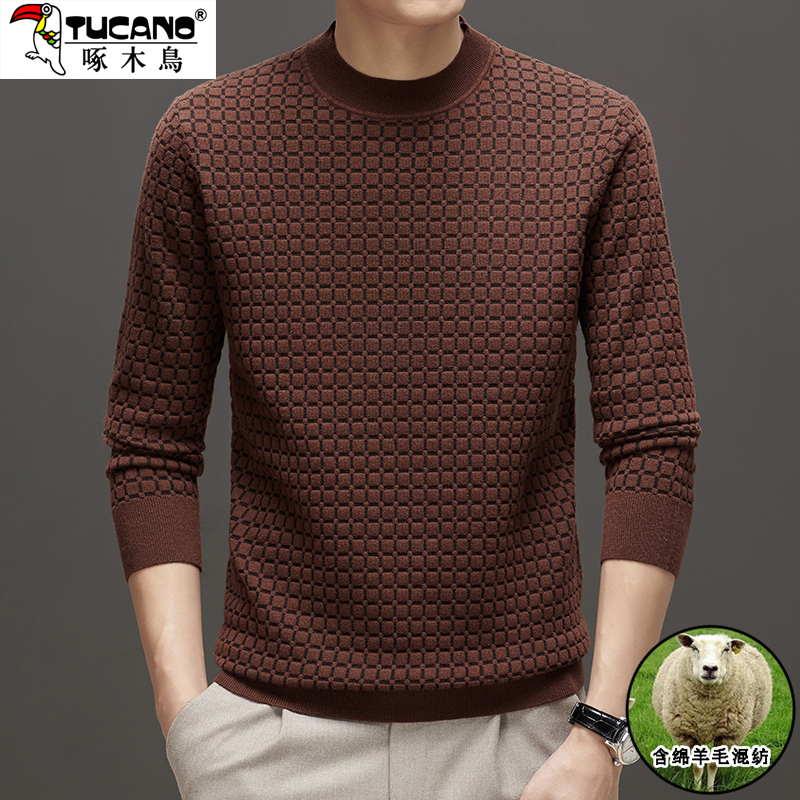 2025秋冬新款男士半高领毛衣