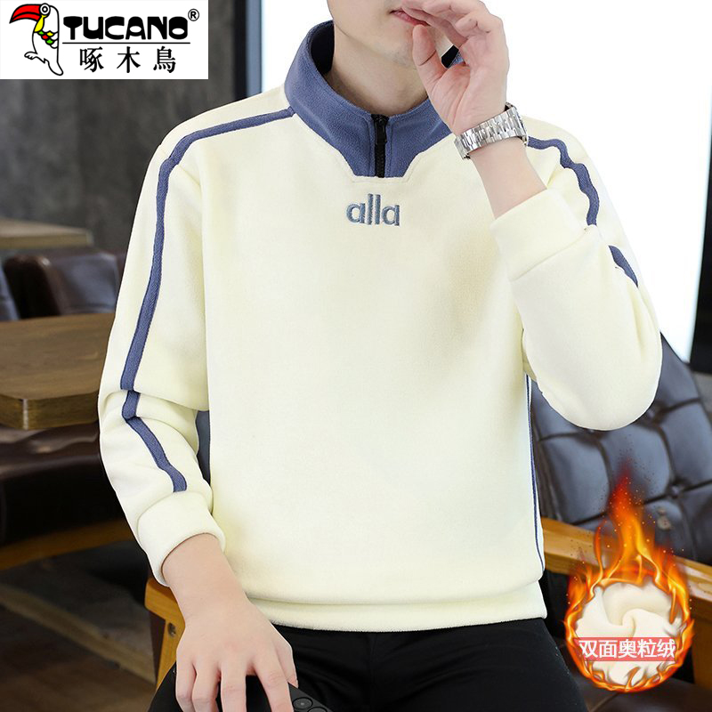 2025秋冬新款男士半高领卫衣