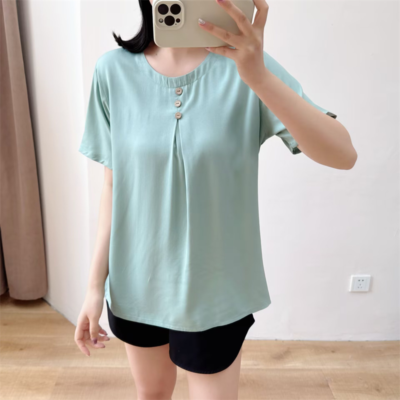 2025夏季新款棉绸短袖T恤