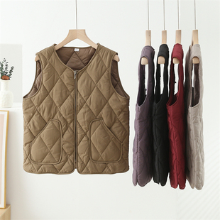 2025新款棉马甲女款冬季加厚保暖背心坎肩立领妈妈休闲上衣中老年