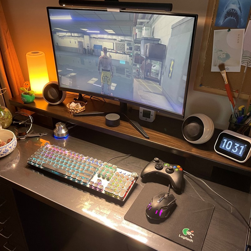 电脑显示器增高架实木办公桌