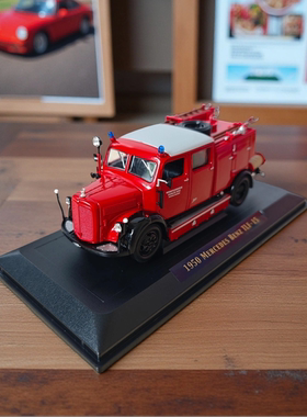 1/43 Mercedes Benz TLF-15  箱式消防车 复古消防车车模摆件