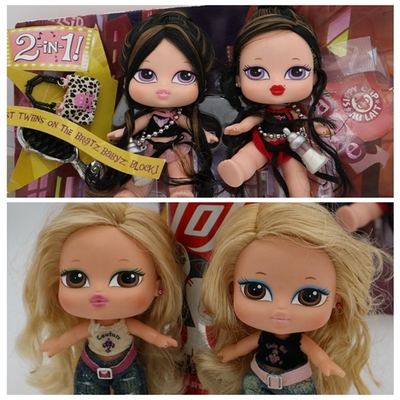 MGA BRATZ双胞胎姐妹娃娃奶瓶娃娃一对价 包邮身高12CM