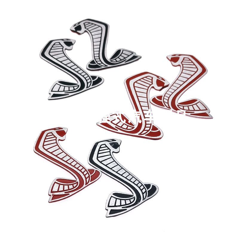 适用于福特野马眼镜蛇金属车标摩托车装饰贴车身个性改装3D立体标