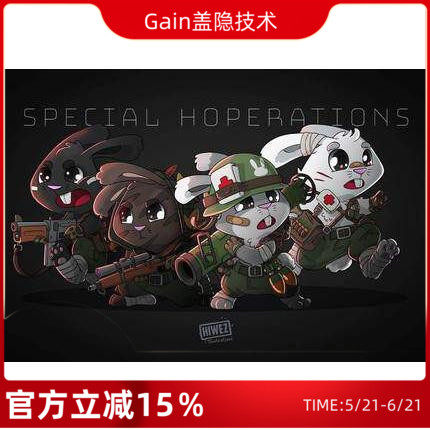 德国PATCHLAB四款迷你战术兔子 胡萝卜士气章魔术贴章臂章胶章