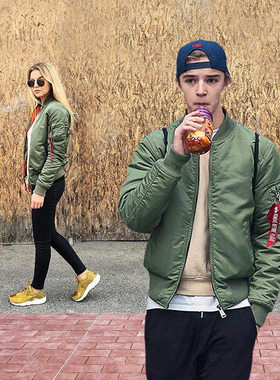 阿尔法 女装双面外套 MA-1 BLOOD CHITW 国旗版夹克  WJM48502C1