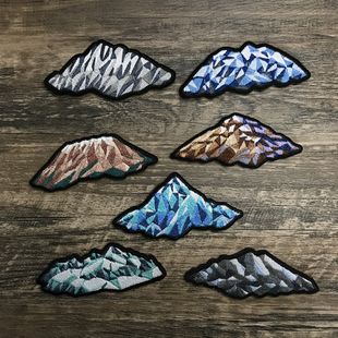 德国PATCHLAB刺绣七大洲高峰士气章个性魔术贴章山峰背包章补丁