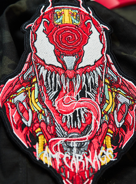 正品法国进口MECH-X毒液士气章战术魔术贴 RED SYMBIOTE