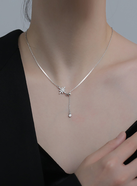 纯银八芒星项链女轻奢小众