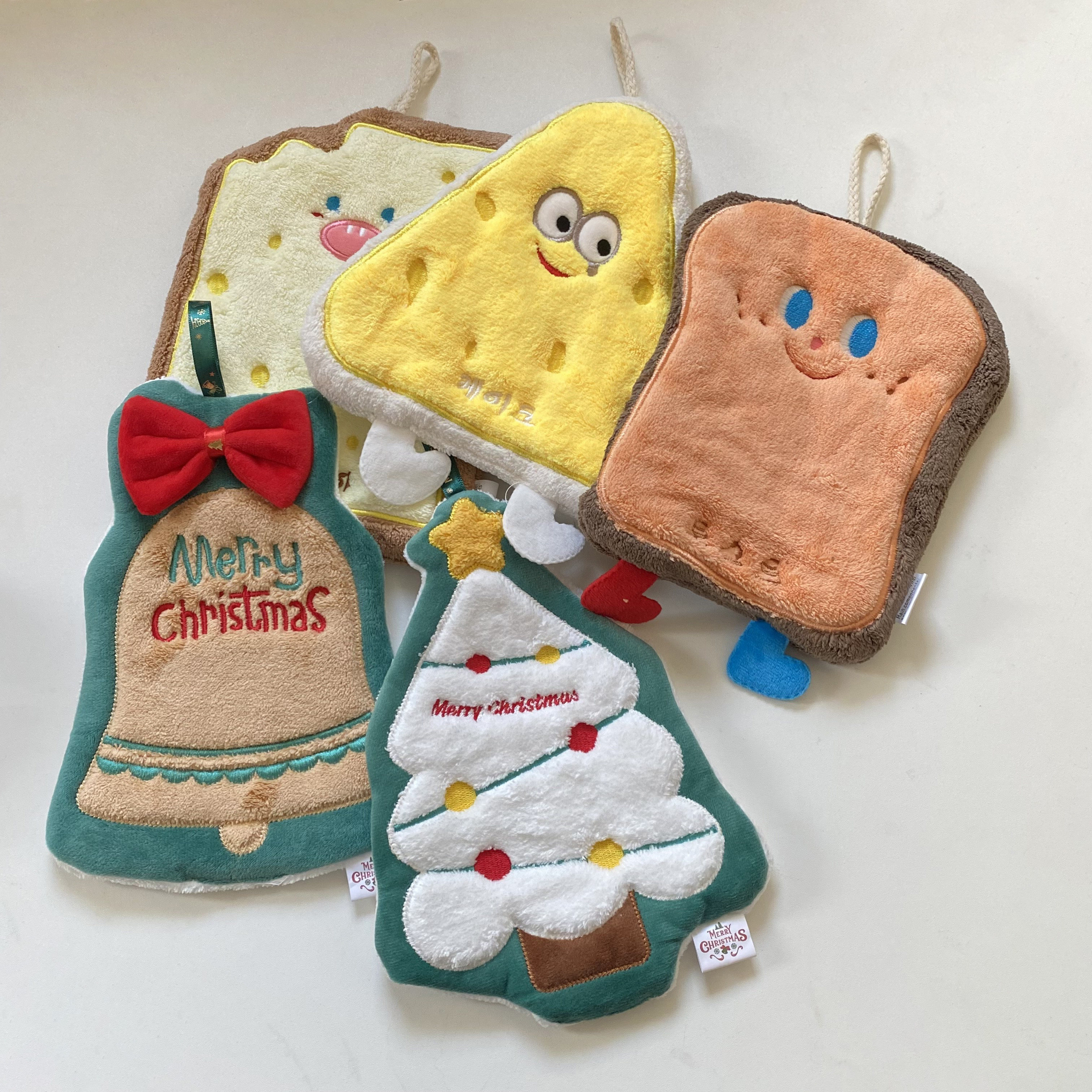 可爱卡通儿童擦手巾加厚圣诞节吐司吸水带挂绳厨房卫生间珊瑚绒,家庭/个人清洁工具,厨房擦手巾,淘宝优惠券,粉丝福利购,淘宝优惠卷