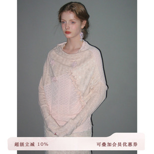 披肩一字肩慵懒气质长袖 针织套头上衣 2025AW 俗集原创