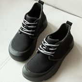 新款 真皮牛皮圆头平底深口单鞋 时尚 2025冬季 系带高帮鞋 女X06032