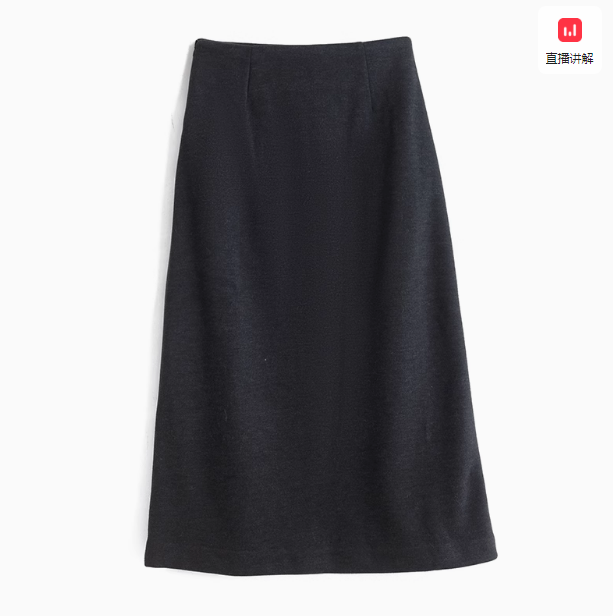 内里温暖加绒！纯色系高腰A字中长款加厚半身裙J14443