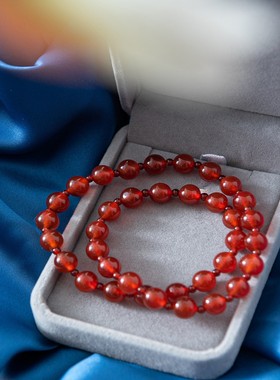 赵*思同款！红玛瑙圆珠 精品A货 轻奢油润手串配珠饰品B01843