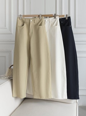 轻量中空纱老钱裤 双侧缝立裁 抗皱 防晒高腰宽松休闲裤 U06375