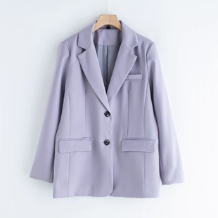 廓形西装 纯色西装 领含垫肩挺括通勤西服外套W07333