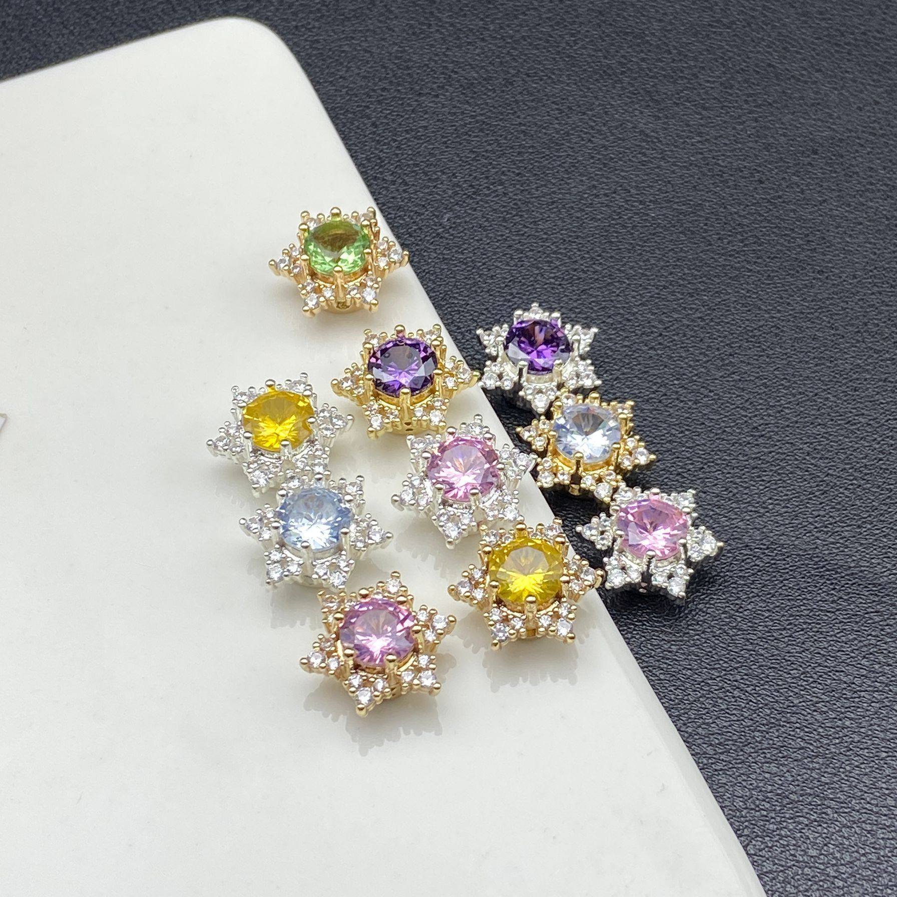 14k保色镶锆石太阳花多通孔魔盒六芒星隔珠DIY饰品配件水晶珠宝文,饰品/流行首饰/时尚饰品新,其他DIY饰品配件,淘宝优惠券,粉丝福利购,淘宝优惠卷