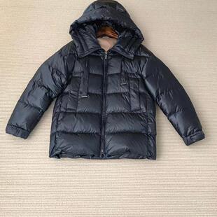 鹅！鹅！鹅！高品质轻柔保暖长款连帽女鹅绒服通勤银灰藏青色