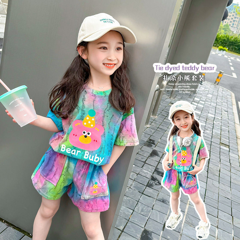 儿童夏季女童套装2026新款洋气短裤短袖两件套宝宝小女孩薄款T恤3