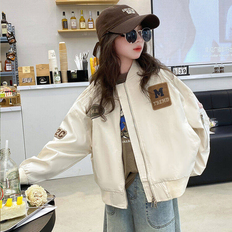 女童棒球服外套春秋2026新款女大童洋气时髦秋装儿童秋季夹克上衣