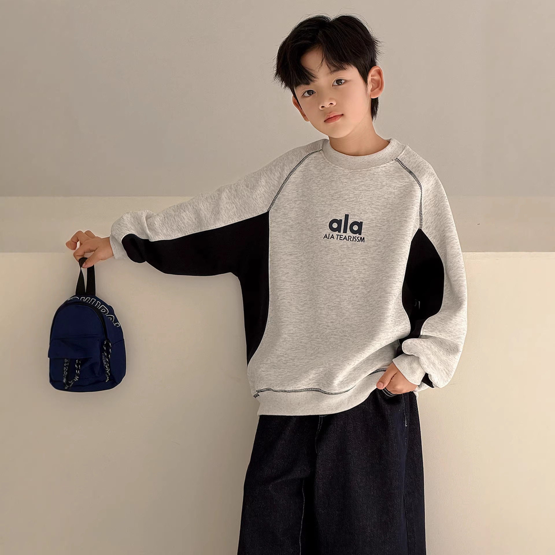 男童春秋款卫衣2026新款中大童春装儿童春季运动长袖男孩休闲上衣