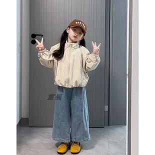 女童立领冲锋衣外套2026春秋季新款儿童宝宝洋气春季韩版风衣夹克