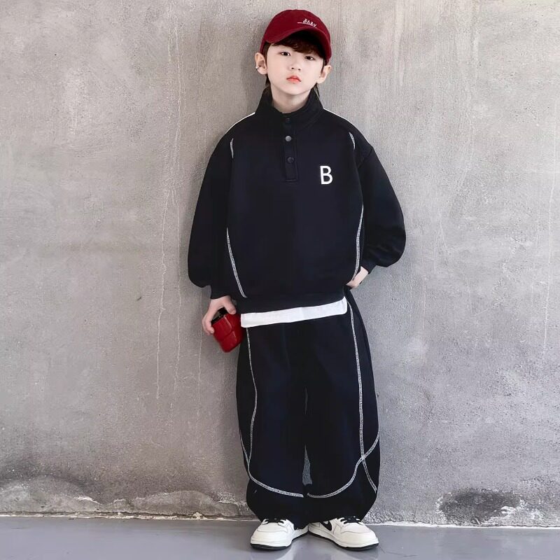 儿童装男童春装卫衣套装2026新款中大童春秋款运动帅气春季时髦潮