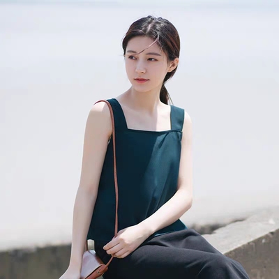 今世本香露背吊带文艺